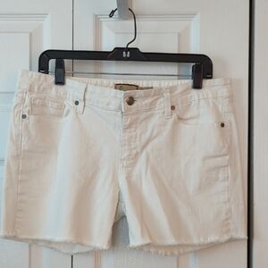 PAIGE *JIMMY JIMMY* WHITE FRINGED ENDS DENIM SHORTS-31